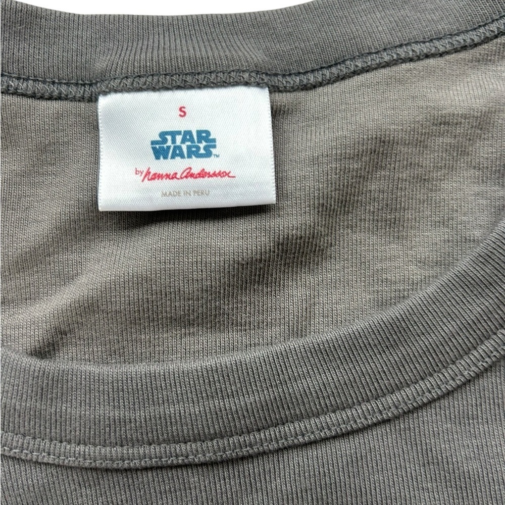 Hanna Andersson Star Wars Leia Christmas PJ Set Adult Grey Top Bottom Pajamas S - Picture 4 of 16